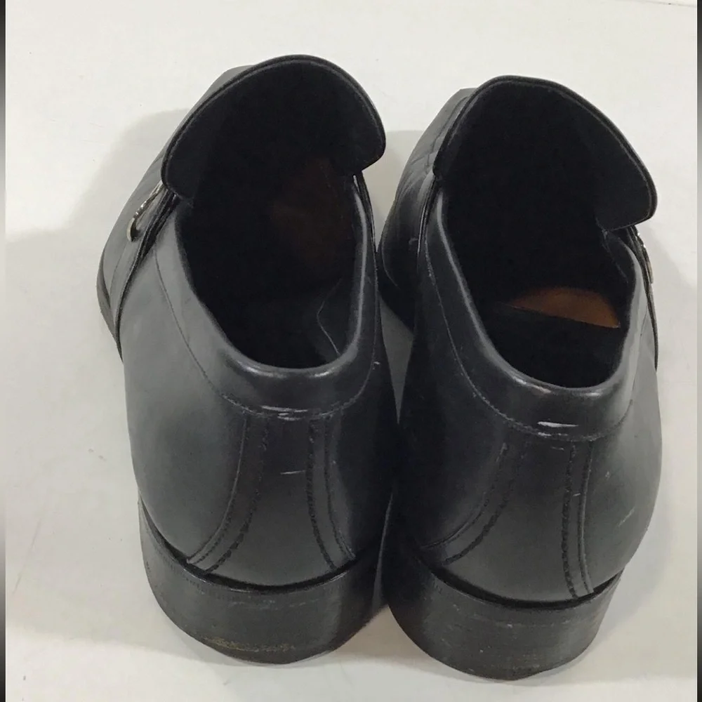 Men's Gucci Broadwick Interlocking GG Black Leather Slip On Loafers Size 9.5M - Picture 4 of 6